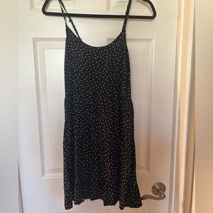 black and white polka dot dress